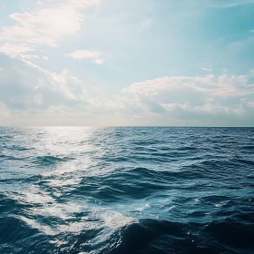 Peaceful Seascape with Gentle Waves