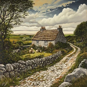 Idyllic Countryside Cottage with Grazing Sheep