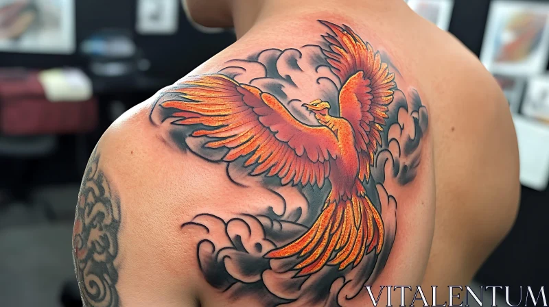 Phoenix Rising Tattoo Design