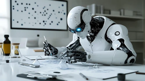 Cyborg Drafting Technical Designs