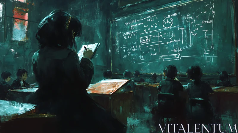 Students in Classroom Painting