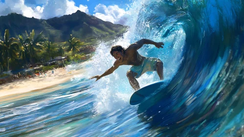 Ocean Wave Surfing
