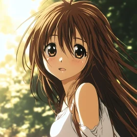 Serene Anime Girl Portrait