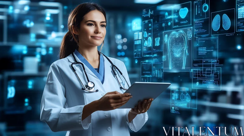 Medical Professional Using Advanced Technology