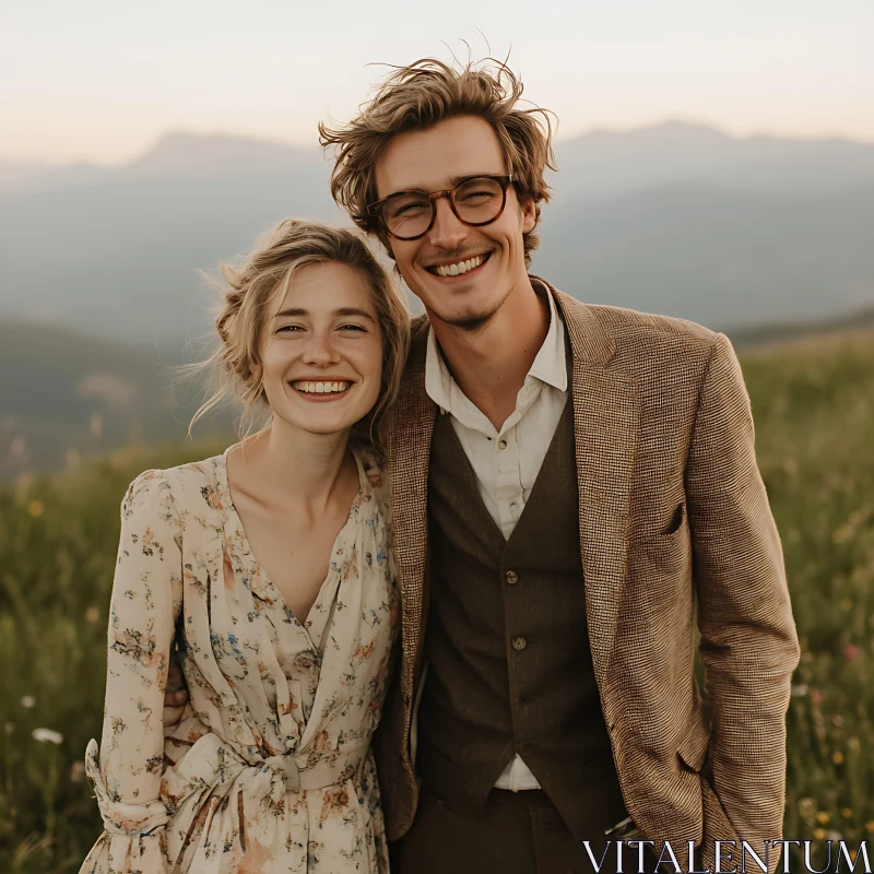 Smiling Couple in Nature