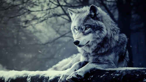 Winter Wolf Portrait