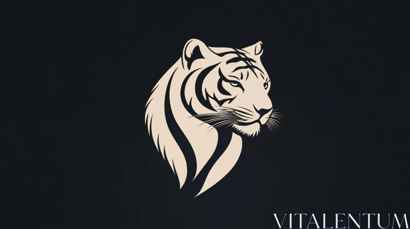 Stylized Tiger Profile Art