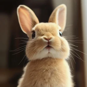 Close-up of a Cute Bunny Face