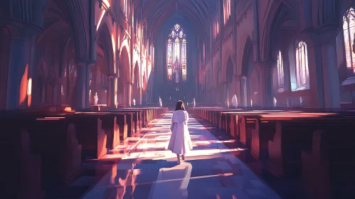 Woman in Cathedral