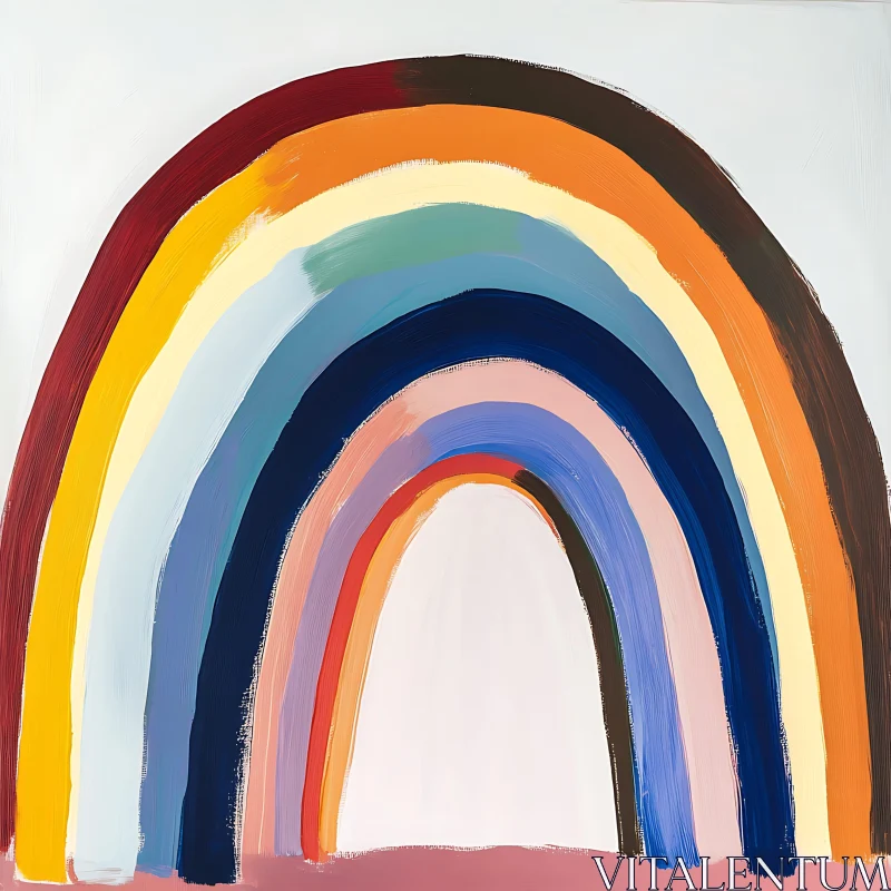 Abstract Rainbow Art with Bold Colors