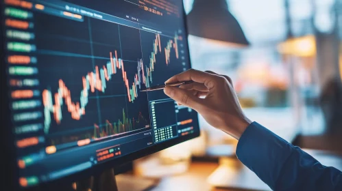 Financial Analysis on Computer Screen