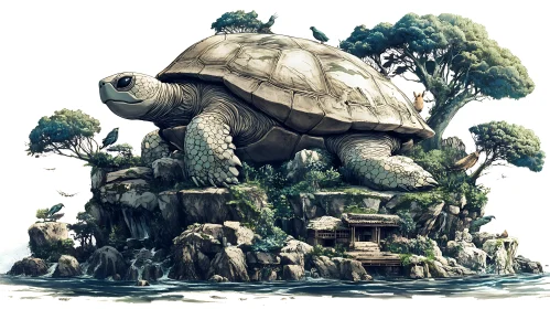 Enchanted Island Turtle Artwork