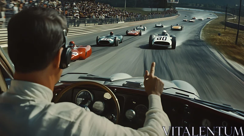 Classic Racing Action From a Driver's View Classic Racing Action From a Driver's View