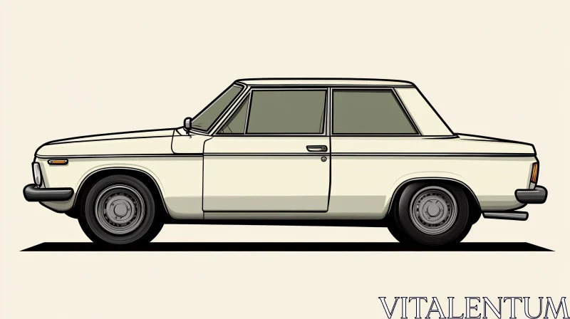 Retro Automobile Side Profile