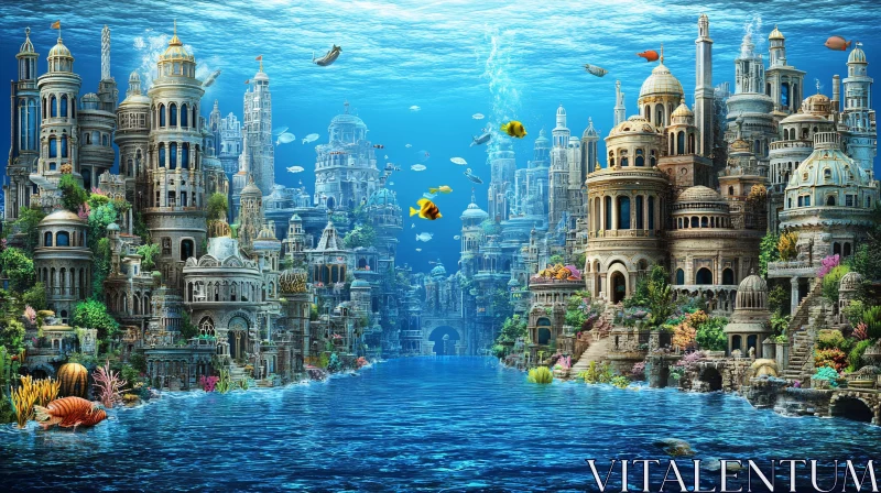 Submerged Civilization with Marine Architecture Submerged Civilization with Marine Architecture