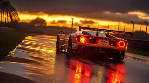 Racing Amidst a Breathtaking Sunset