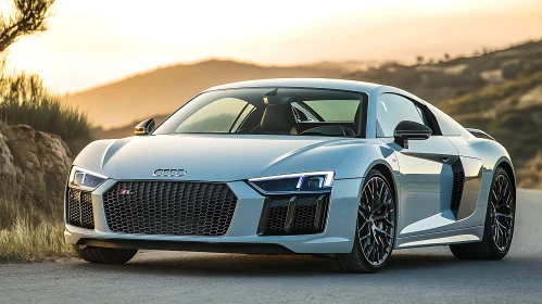 Sunset Automobile Elegance - Modern Sports Car