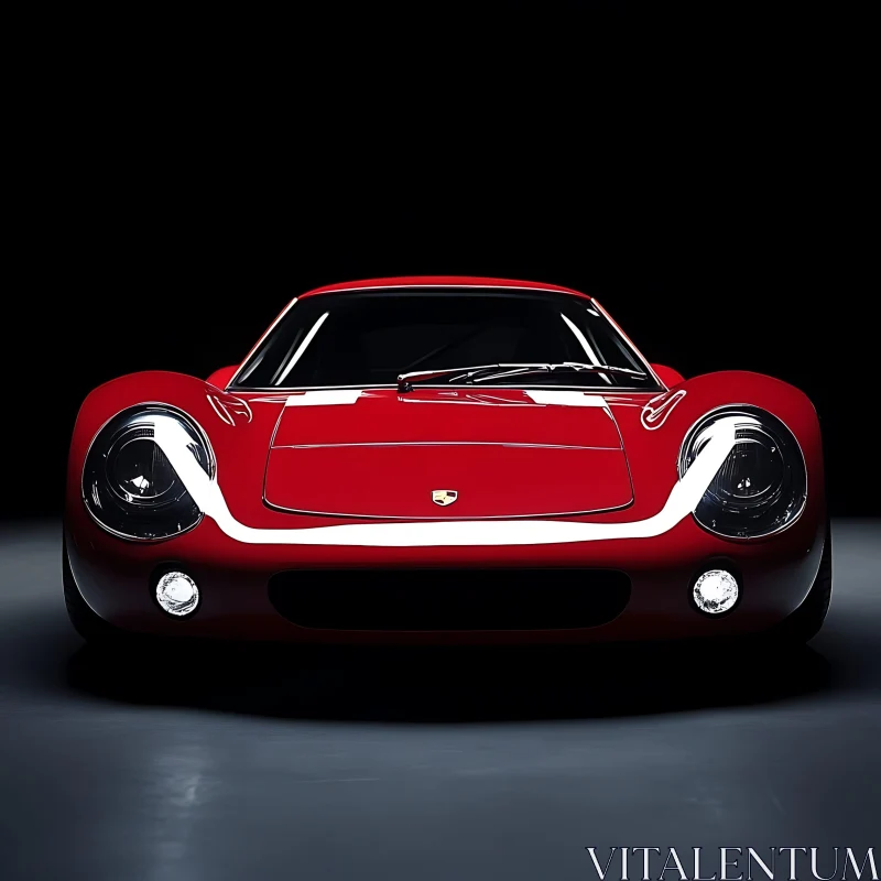 Elegant Red Car from Front Perspective Elegant Red Car from Front Perspective