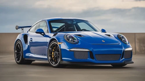 Luxury Blue Sports Car