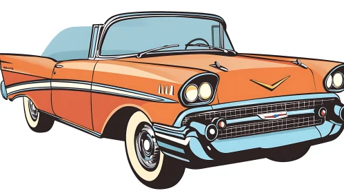 Retro Car Digital Art