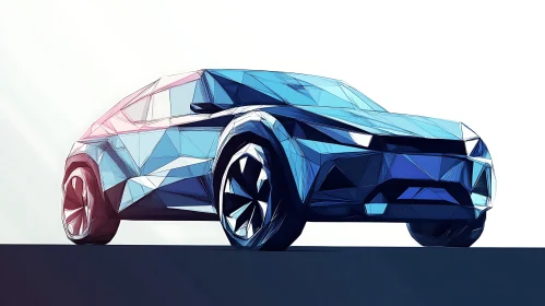 Polygonal Art Car Concept