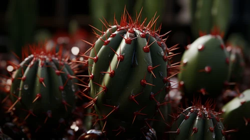 Dark Crimson Cactus Rendered in Unreal Engine 5