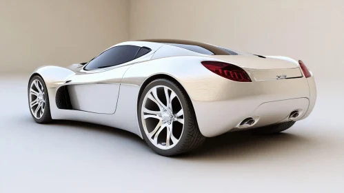 Luxury White Sports Automobile