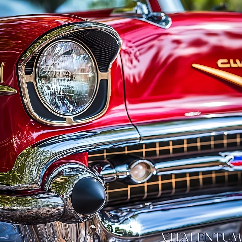 Vintage Automobile Front Details AI Image