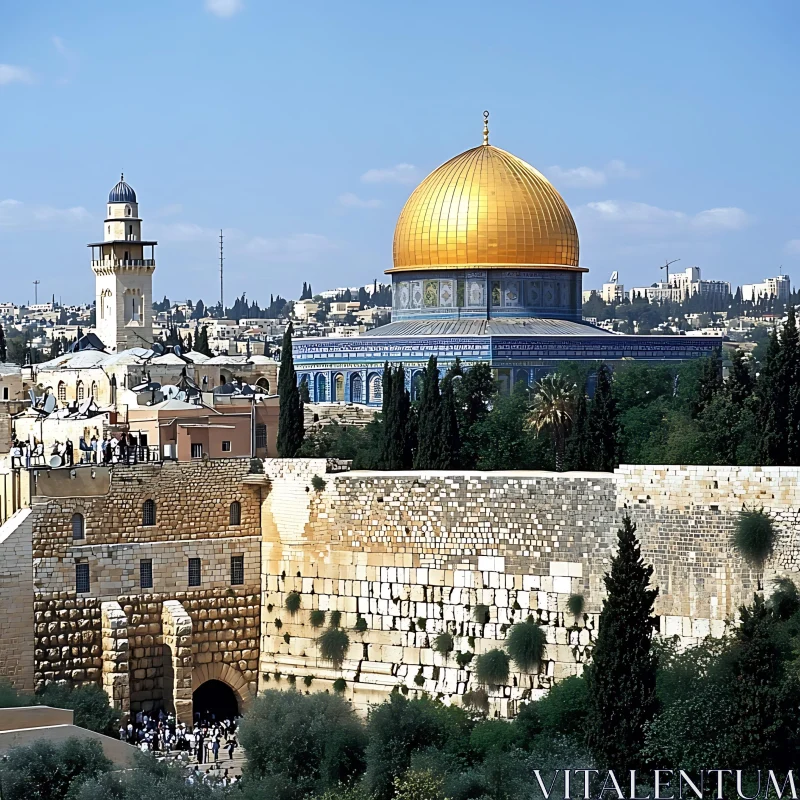 Religious Landmarks of Jerusalem AI Image