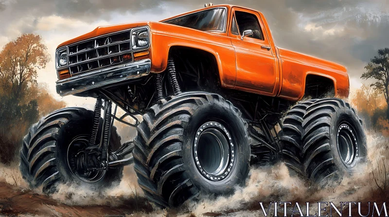 Mighty Monster Truck in Action AI Image