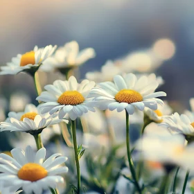 White Petaled Daisies with Yellow Centers