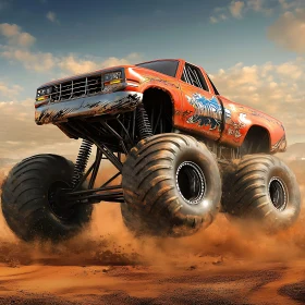 High-Octane Monster Truck Racing in Dirt