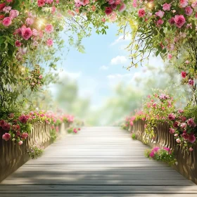 Beautiful Rose Garden Path