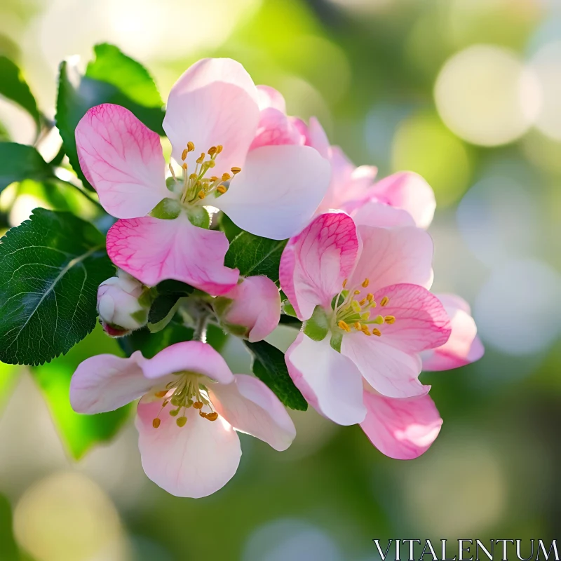 Beautiful Spring Blossoms in Full Bloom AI Image