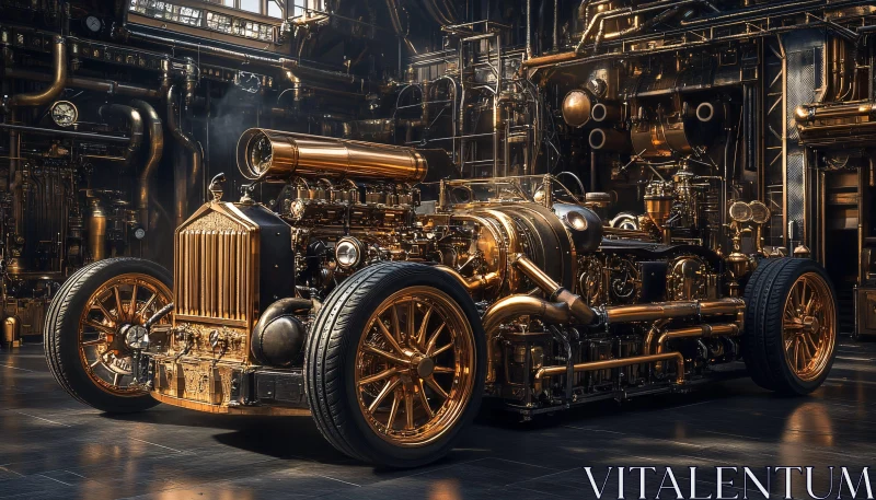 Mechanical Steampunk Art AI Image