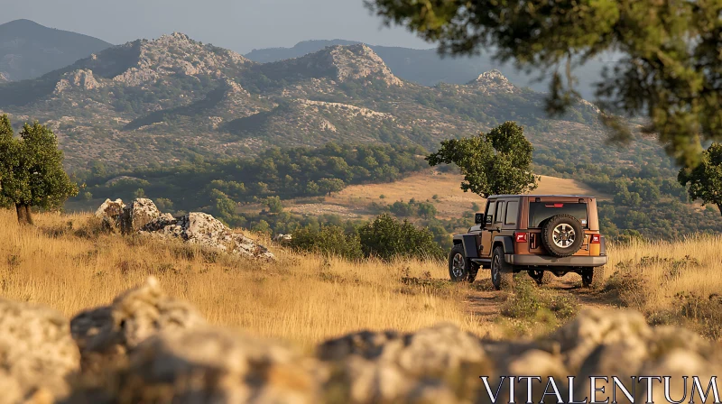 Scenic Mountain Off-road Journey AI Image