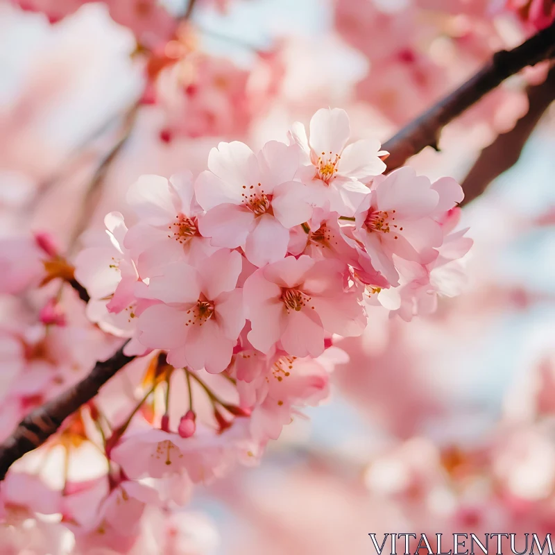 Spring Cherry Blossoms AI Image