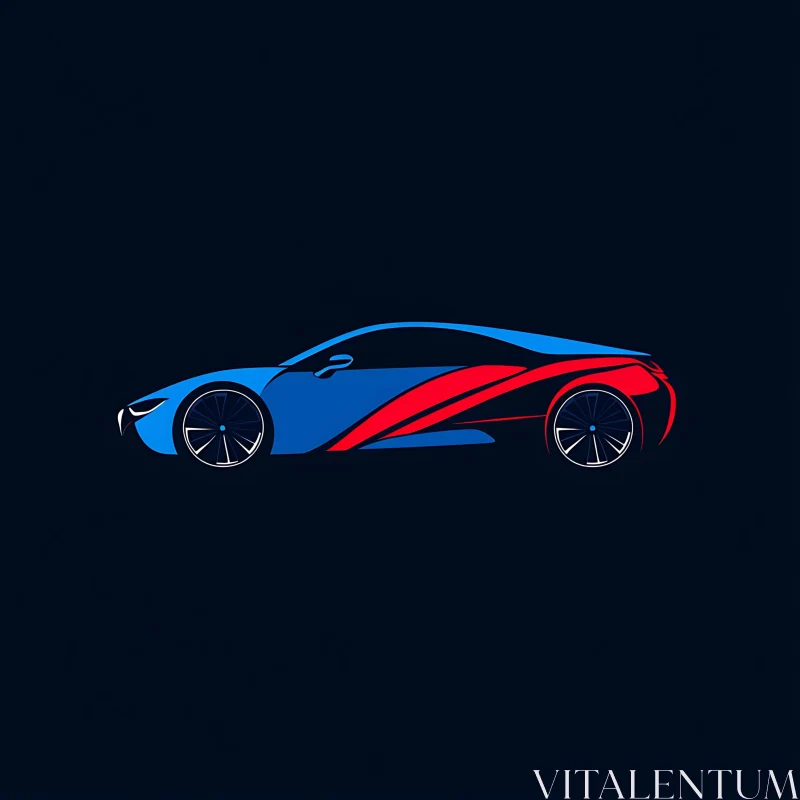 Modern Sports Car Artwork AI Image