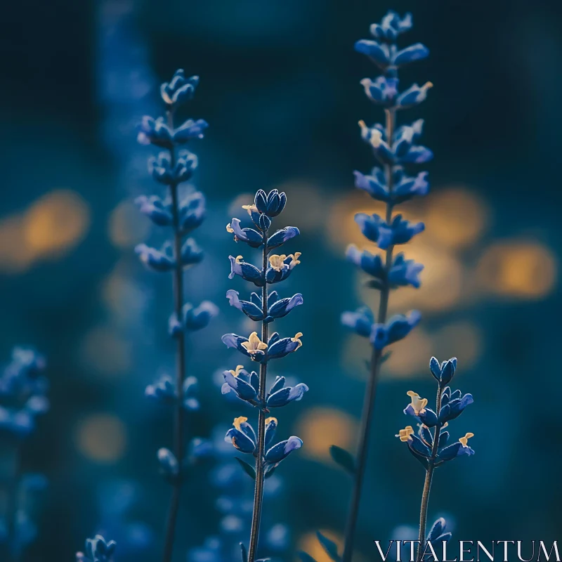 Close-Up of Lavender Blossoms AI Image