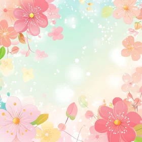 Whimsical Pastel Flowers with Bokeh Effects