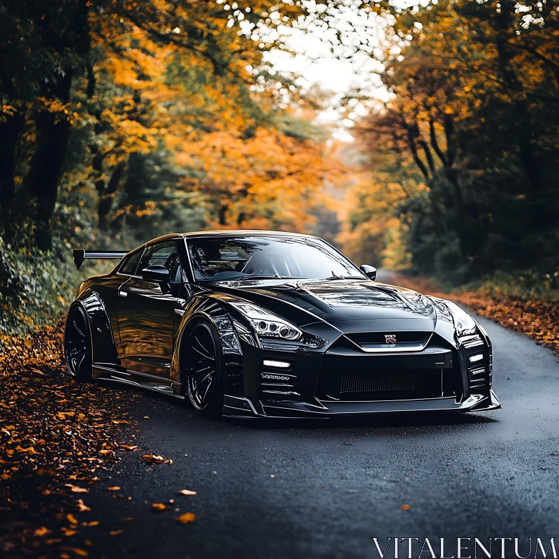 Luxury Car in Fall Setting
