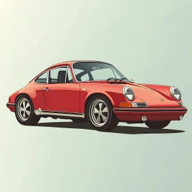Vintage Red Car Design