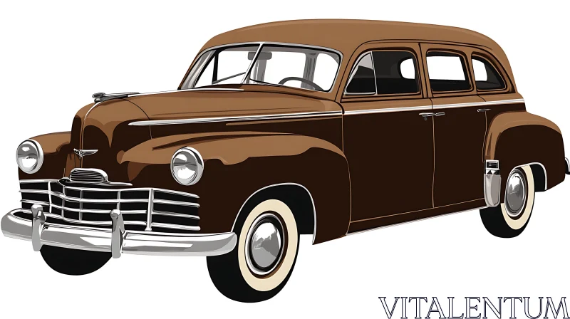Brown Retro Automobile