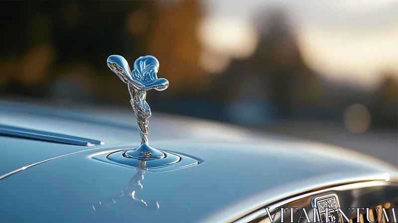 Luxury Car Hood Ornament Detail AI Image