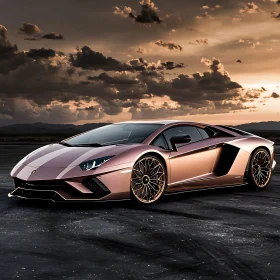 Luxury Sports Car at Dusk