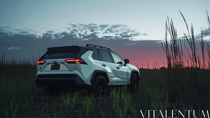 AI ART SUV Adventure at Sunset