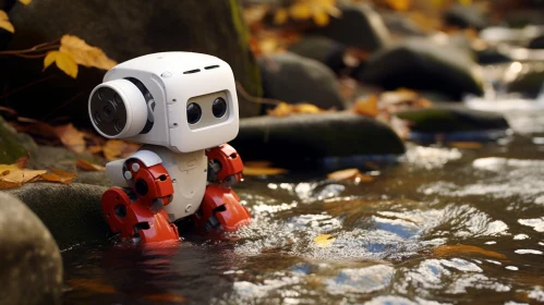 White Robot Among Natural Wonders: An Intersection of Technology and Nature