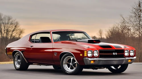 Vintage Chevrolet Chevelle SS in Red