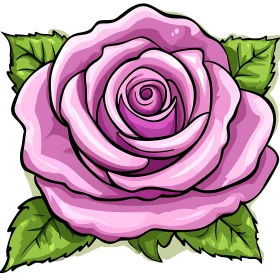 Pink Rose Digital Artwork