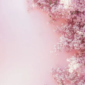 Spring Cherry Blossoms with Pink Hues